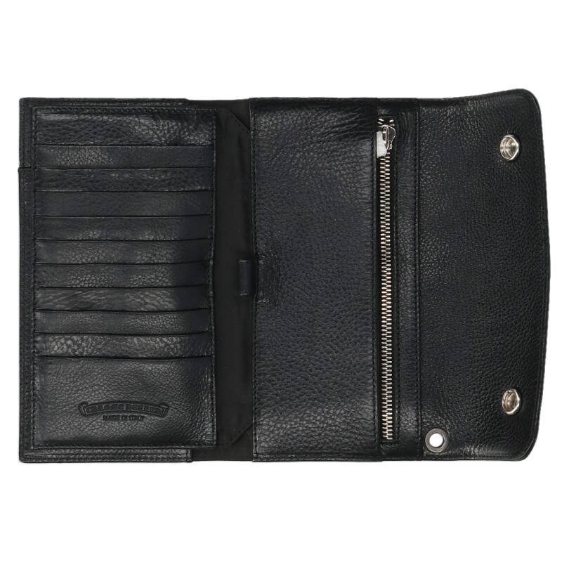Chrome Hearts Wave Cross Ball Leather Wallet Size ONE SIZE