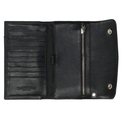 Chrome Hearts Wave Cross Ball Leather Wallet Size ONE SIZE