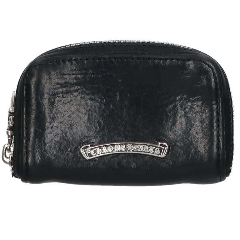 Chrome Hearts Dagger Zip Leather Coin Case Size ONE SIZE