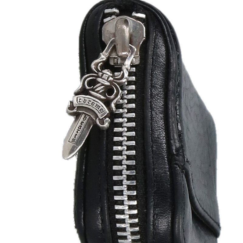 Chrome Hearts Dagger Zip Leather Coin Case Size ONE SIZE