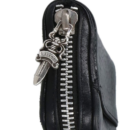 Chrome Hearts Dagger Zip Leather Coin Case Size ONE SIZE