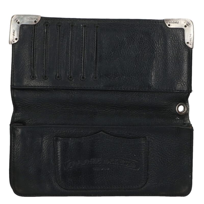Chrome Hearts LNG SNGL FLD TIPS Leather Wallet Size Multi