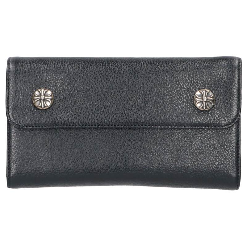 Chrome Hearts Wave Cross Ball Leather Wallet Size ONE SIZE