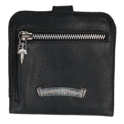 Chrome Hearts SQ BTN BILL Flap Leather Wallet Size ONE SIZE