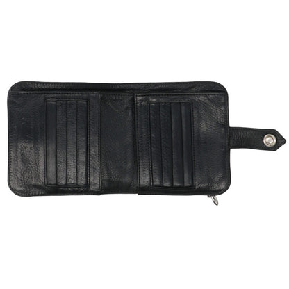 Chrome Hearts SQ BTN BILL Flap Leather Wallet Size ONE SIZE