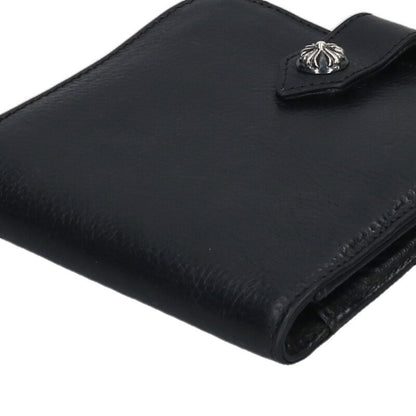 Chrome Hearts SQ BTN BILL Flap Leather Wallet Size ONE SIZE