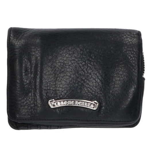 Chrome Hearts JOEY Leather Wallet Blk/Sil Size ONE SIZE