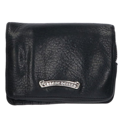 Chrome Hearts JOEY Leather Wallet Blk/Sil Size ONE SIZE
