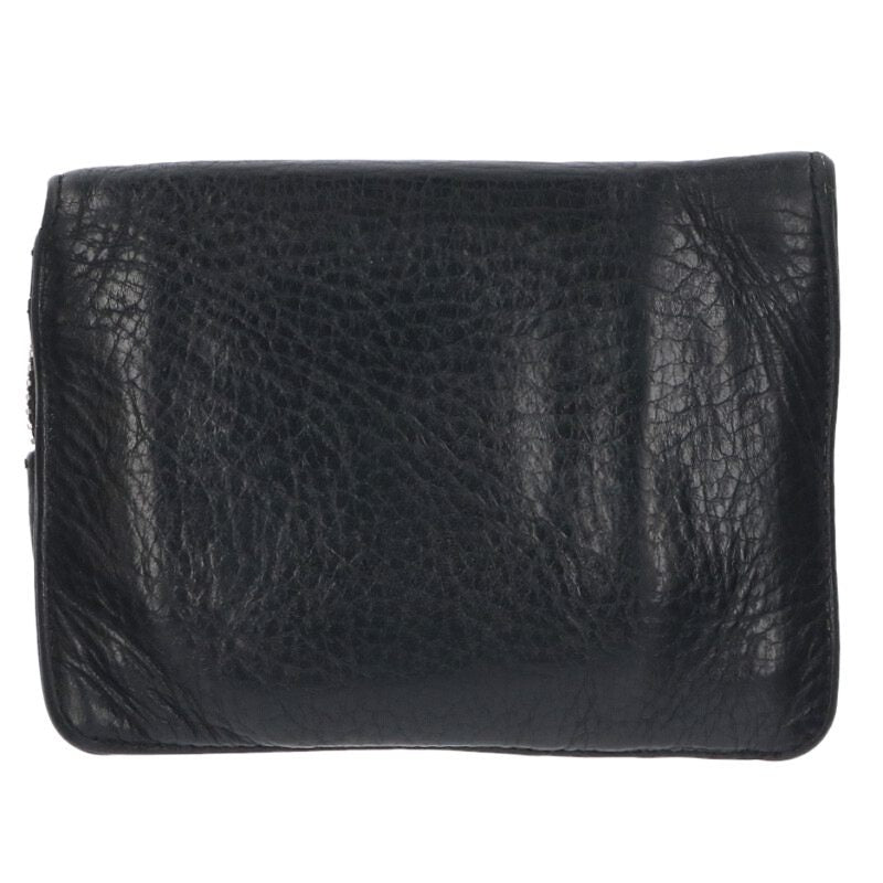 Chrome Hearts JOEY Leather Wallet Blk/Sil Size ONE SIZE