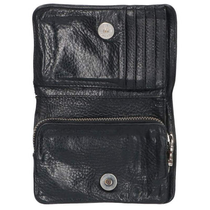 Chrome Hearts JOEY Leather Wallet Black/Silver