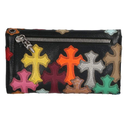 Chrome Hearts Wave Cross Patch Wallet Multi Size ONE SIZE