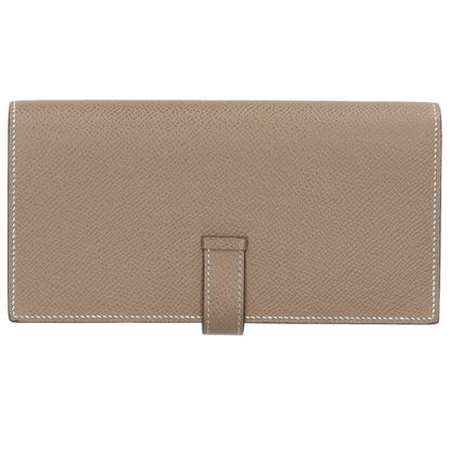 HERMES Bearn Soufflet Etoupe Gold Hardware Size ONE SIZE