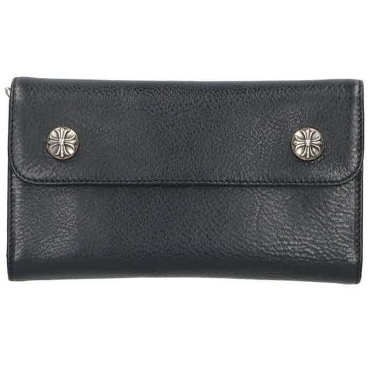 Chrome Hearts WAVE Cross Ball Leather Wallet Size ONE SIZE