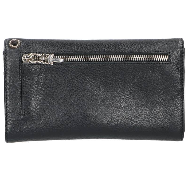 Chrome Hearts WAVE Cross Ball Leather Wallet Size ONE SIZE