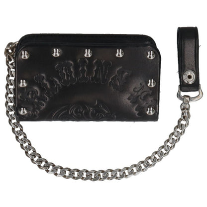 TENDERLOIN Borneo Skull Leather with Chain Wallet Size ONE SIZE