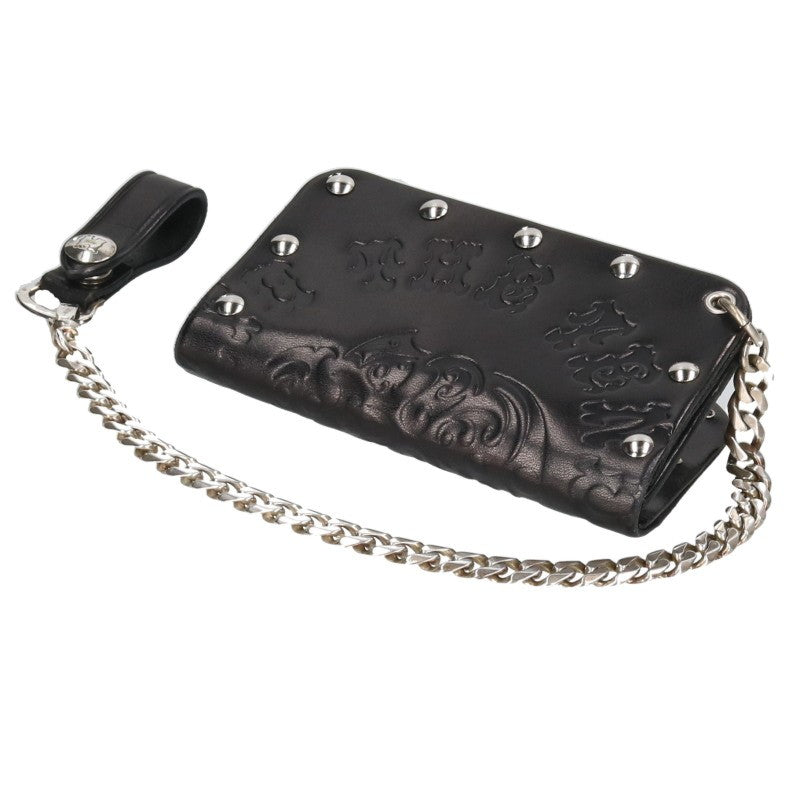 TENDERLOIN Borneo Skull Leather with Chain Wallet Size ONE SIZE