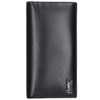 SAINT LAURENT PARIS 607746 Logo Wallet Black Size ONE SIZE