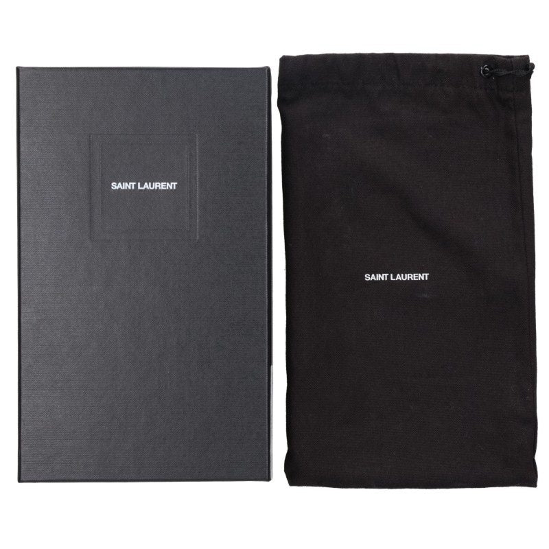 SAINT LAURENT PARIS 607746 Logo Wallet Black Size ONE SIZE