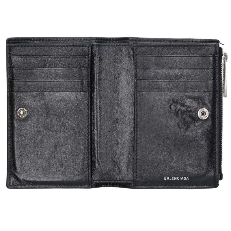 BALENCIAGA Monaco Leather Bi-fold Wallet Multi Size ONE SIZE