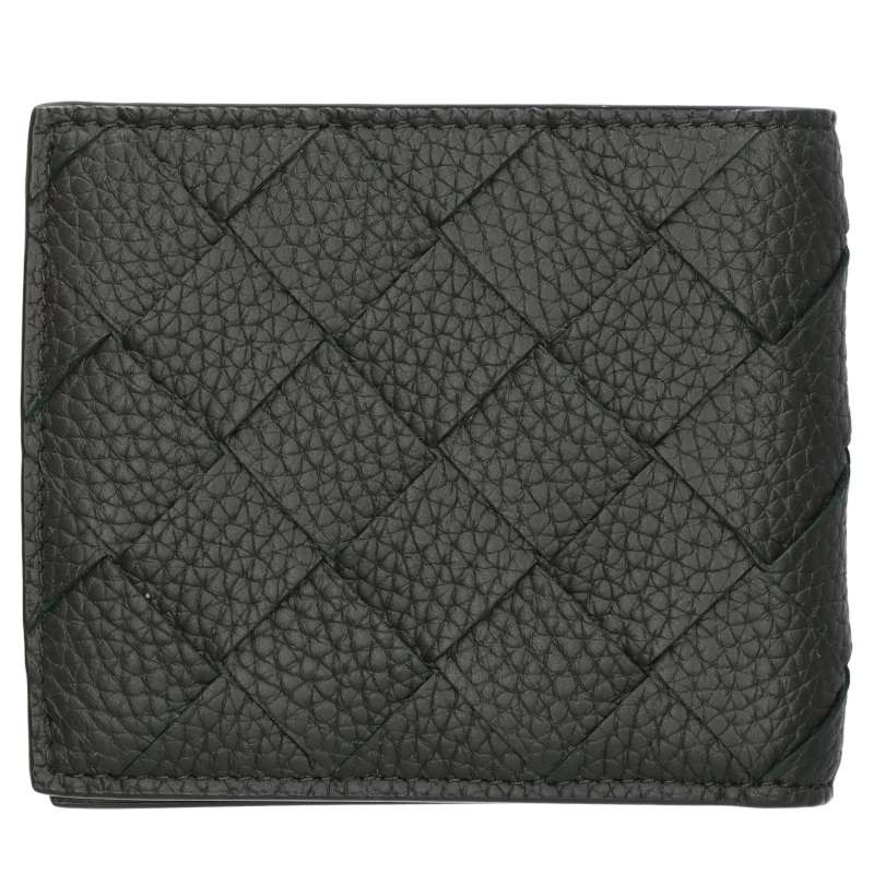 BOTTEGA VENETA Intrecciato Bi-fold Wallet Gray Size ONE SIZE
