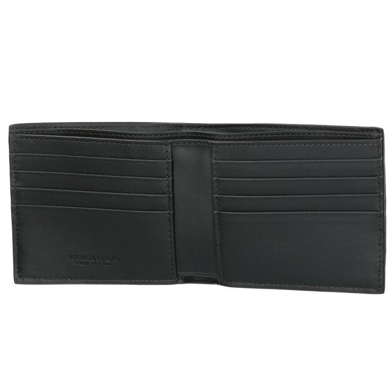 BOTTEGA VENETA Intrecciato Bi-fold Wallet Gray Size ONE SIZE