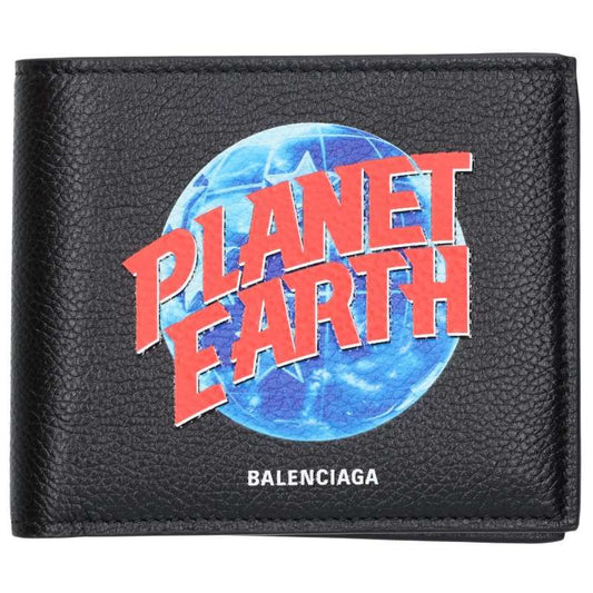BALENCIAGA Cash Square Planet Wallet Black