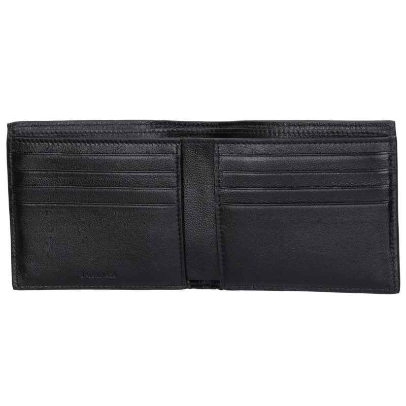 BALENCIAGA Cash Square Planet Wallet Black Size ONE SIZE