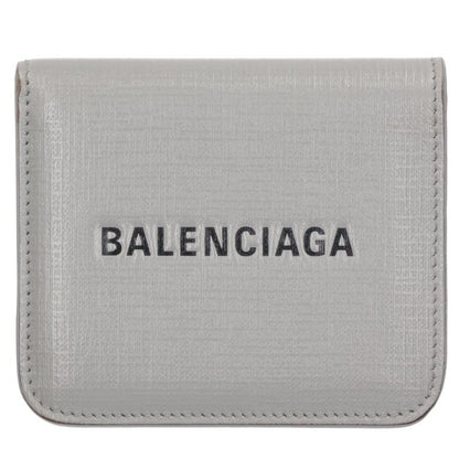 BALENCIAGA Logo Bi-fold Wallet Gray Size ONE SIZE
