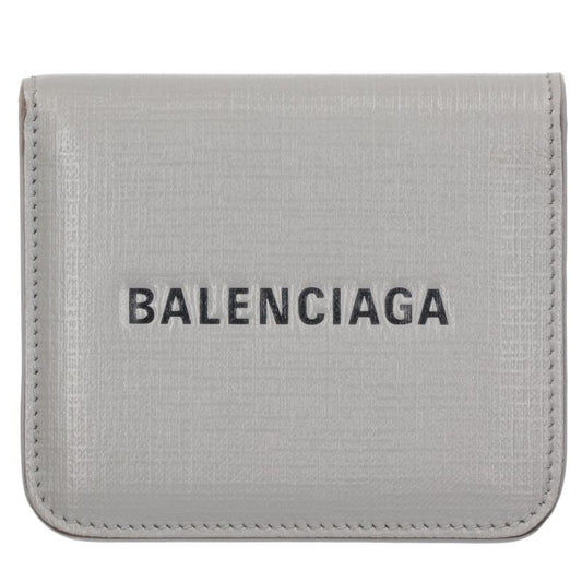 BALENCIAGA Logo Bi-fold Wallet Gray