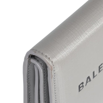 BALENCIAGA Logo Bi-fold Wallet Gray Size ONE SIZE
