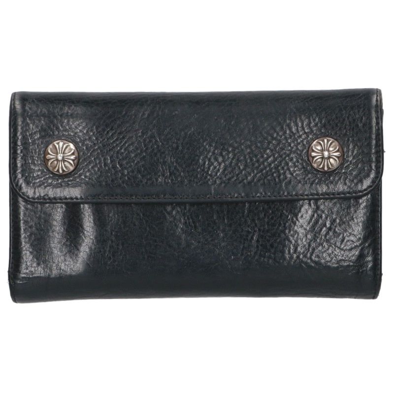 Chrome Hearts Wave Cross Ball Wallet Black Size ONE SIZE