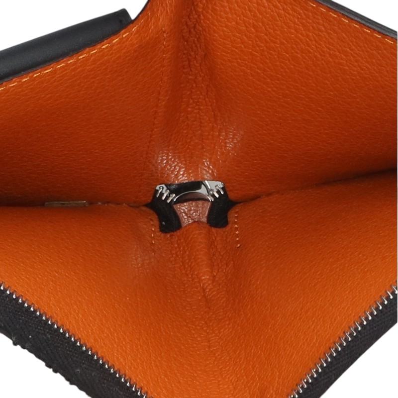 MOYNAT PVC Leather Round Zip Wallet Black Grey Size ONE SIZE