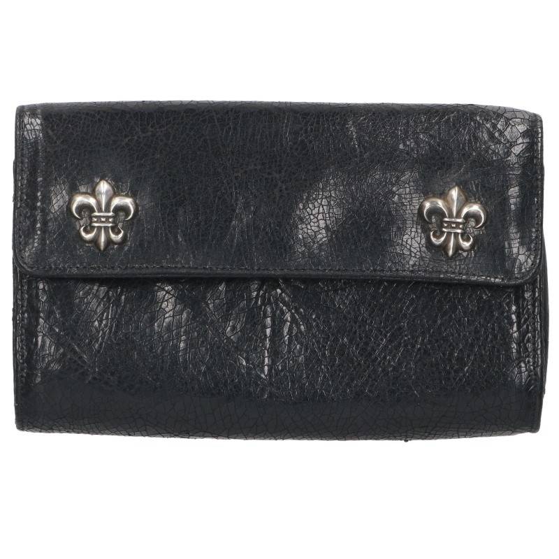Chrome Hearts WAVE BS Flare Leather Wallet Size ONE SIZE