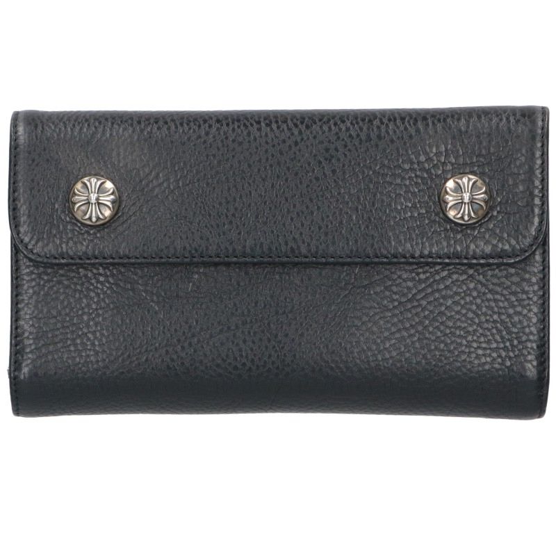 Chrome Hearts WAVE Cross Ball Wallet Black Size ONE SIZE