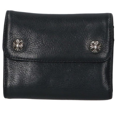 Chrome Hearts WAVE MINI Wallet Black/Silver Size ONE SIZE
