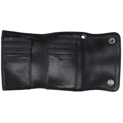 Chrome Hearts WAVE MINI Wallet Black/Silver Size ONE SIZE