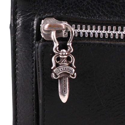 Chrome Hearts WAVE MINI Wallet Black/Silver Size ONE SIZE