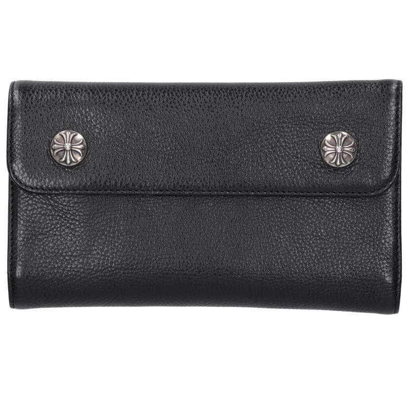 Chrome Hearts Wave Cross Ball Leather Wallet Size ONE SIZE