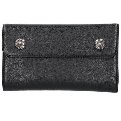 Chrome Hearts Wave Cross Ball Leather Wallet Size ONE SIZE