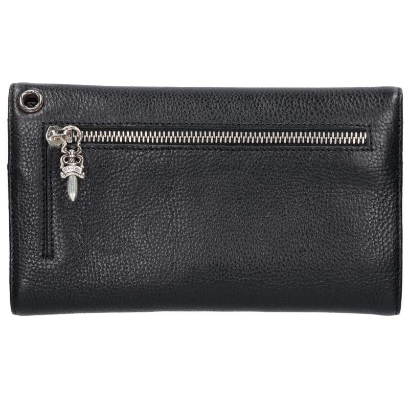 Chrome Hearts Wave Cross Ball Leather Wallet Size ONE SIZE