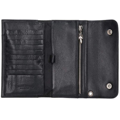 Chrome Hearts Wave Cross Ball Leather Wallet Size ONE SIZE