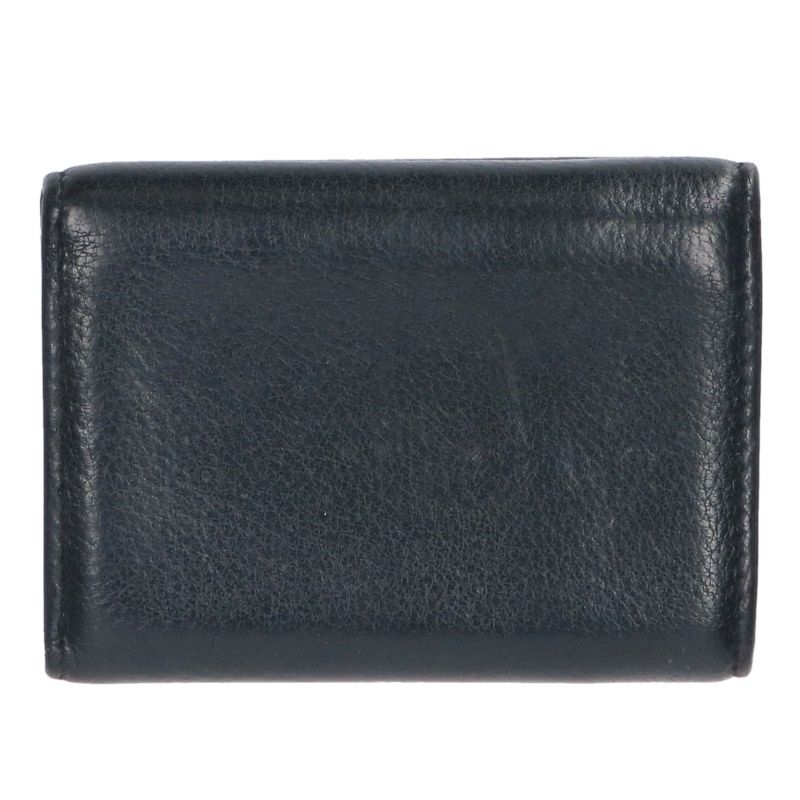 PRADA Viello Daino Logo Leather Trifold Wallet Size ONE SIZE