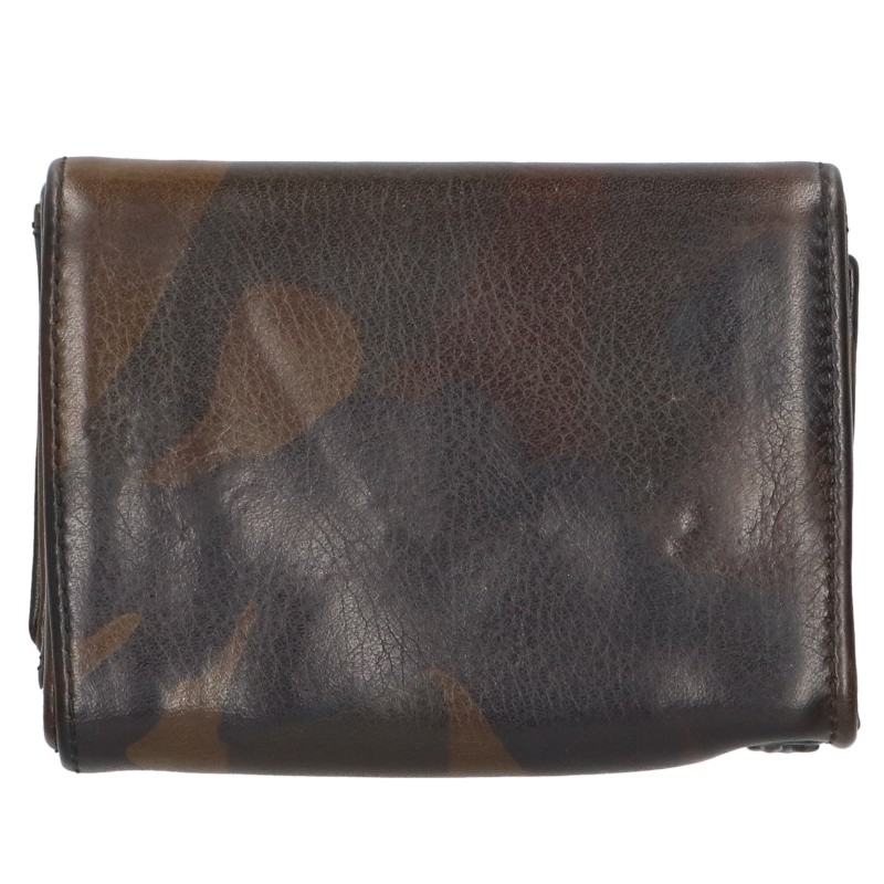 Chrome Hearts 3-Fold Cross Leather Wallet Size ONE SIZE