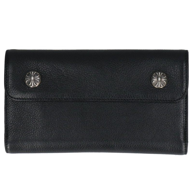 Chrome Hearts Wave Cross Ball Leather Wallet Size ONE SIZE