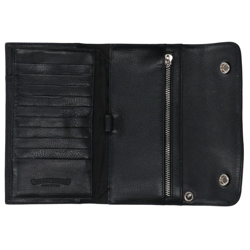 Chrome Hearts Wave Cross Ball Leather Wallet Size ONE SIZE