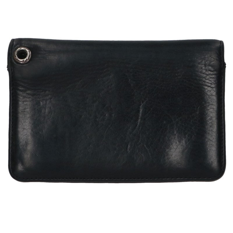 Chrome Hearts 2 Zip Cross Ball Leather Wallet Size ONE SIZE