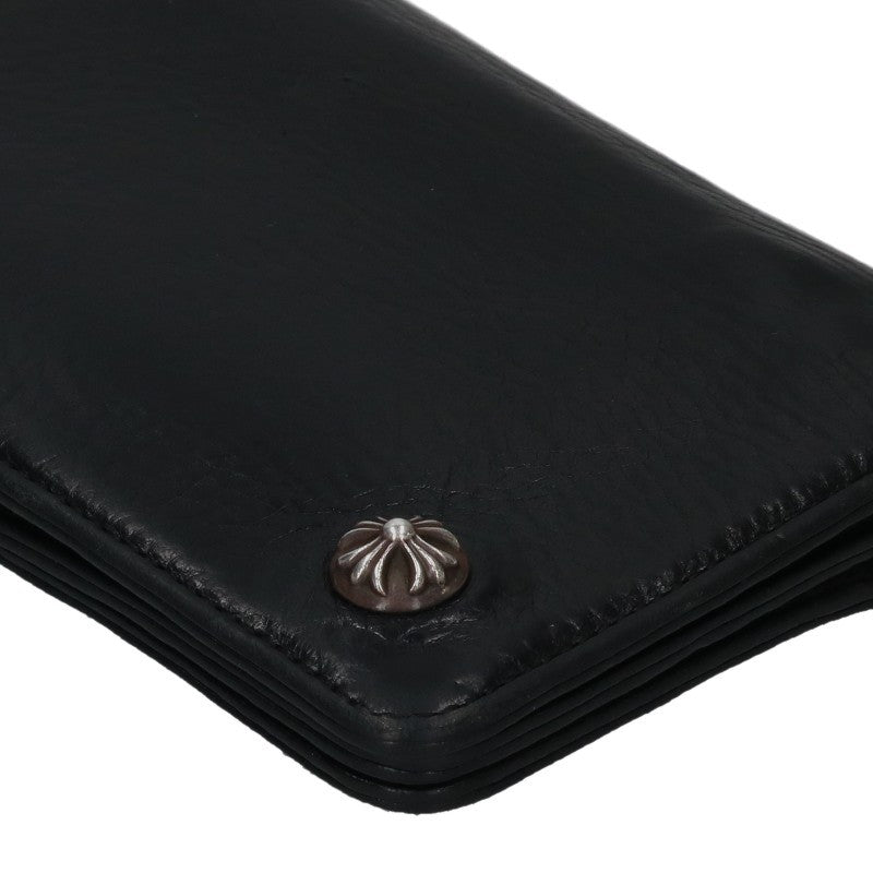Chrome Hearts 2 Zip Cross Ball Leather Wallet Size ONE SIZE