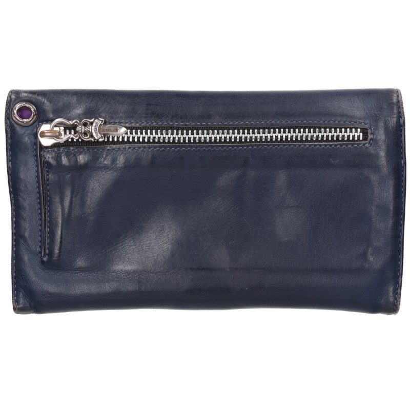 Chrome Hearts WAVE Cross Ball Leather Wallet Size ONE SIZE