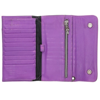 Chrome Hearts WAVE Cross Ball Leather Wallet Size ONE SIZE