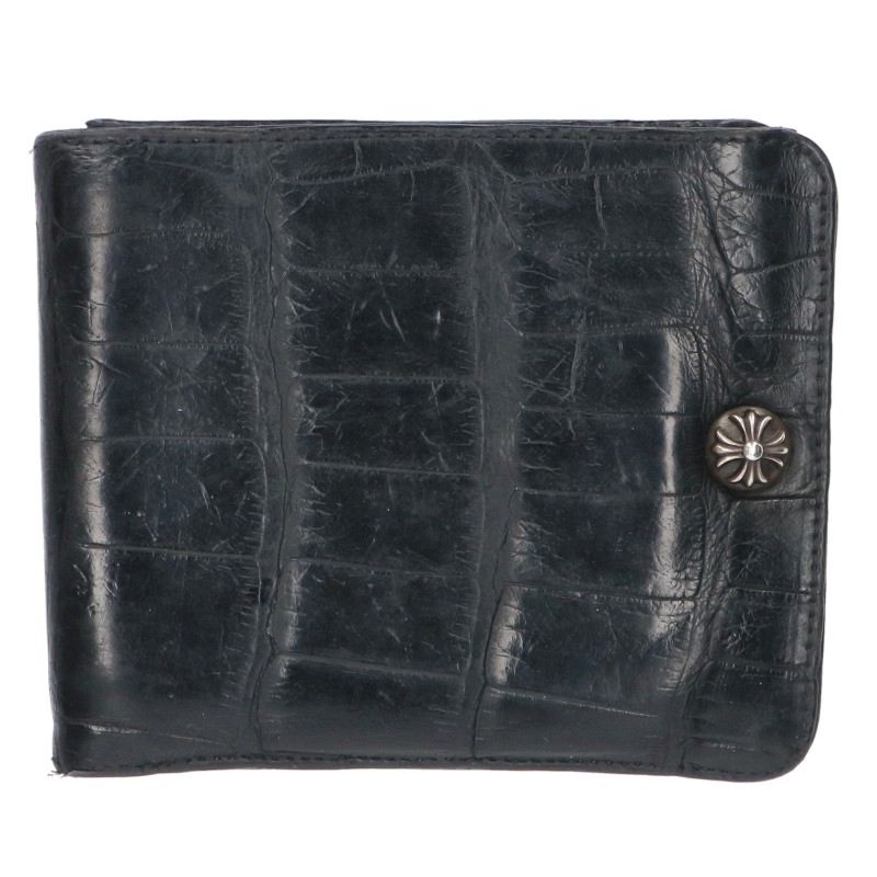 Chrome Hearts 1 Snap Cross Ball Leather Wallet Size ONE SIZE